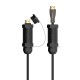 AISENS Cable HDMI V2.1 AOC con Armadura Ultra Alta Velocidad / Hec 8K@60Hz 4K@120Hz 4:4:4 48Gbps, A/M-A/M, Negro, 20M