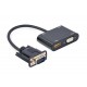 Gembird A-VGA-HDMI-02 adaptador de cable de vídeo 0,15 m HDMI + VGA (D-Sub) VGA (D-Sub) Negro