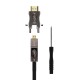 AISENS Cable Hdmi V2.1 AOC Desmontable Ultra Alta Velocidad / Hec 8K@60Hz 4K@120Hz 4:4:4 48Gbps, A/M-D/A/M, Negro, 30M