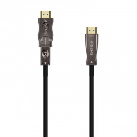 AISENS Cable Hdmi V2.1 AOC Desmontable Ultra Alta Velocidad / Hec 8K@60Hz 4K@120Hz 4:4:4 48Gbps, A/M-D/A/M, Negro, 20M