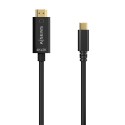 AISENS Cable Conversor USB-C A HDMI 4K@30Hz, USB-C/M-HDMI/M, Negro, 0.8M