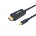 Equip 133411 adaptador de cable de vídeo 1 m USB Tipo C HDMI tipo A (Estándar) Negro