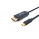 Equip 133427 adaptador de cable de vídeo 2 m USB Tipo C DisplayPort Gris