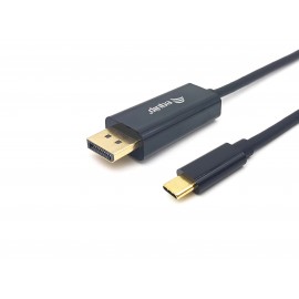 Equip 133427 adaptador de cable de vídeo 2 m USB Tipo C DisplayPort Gris