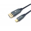 Equip 133423 adaptador de cable de vídeo 3 m USB Tipo C DisplayPort Gris