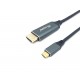 Equip 133417 adaptador de cable de vídeo 3 m USB Tipo C HDMI tipo A (Estándar) Gris, Negro