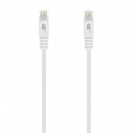 AISENS Cable de Red Latiguillo RJ45 LSZH Cat.6A 500 Mhz UTP AWG24, Blanco, 2.0M