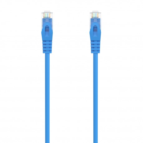 AISENS Cable de Red Latiguillo RJ45 LSZH Cat.6A 500 Mhz UTP AWG24, Azul, 2.0M