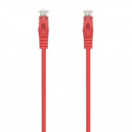 AISENS Cable de Red Latiguillo RJ45 LSZH Cat.6A 500 Mhz UTP AWG24, Rojo, 2.0M