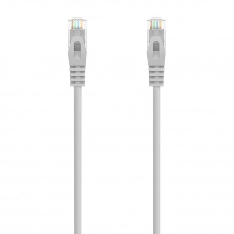 AISENS Cable de Red Latiguillo RJ45 LSZH Cat.6A 500 Mhz UTP AWG24, Gris, 30CM