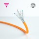 Nanocable Cable de Red CAT.7 LSZH SFTP PIMF AWG23, Naranja, 100 m