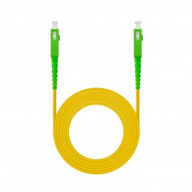 Nanocable Cable de Fibra Óptica SC/APC a SC/APC Monomodo Simplex LSZH, Amarillo, 20m