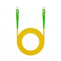 Nanocable Cable de Fibra Óptica SC/APC a SC/APC Monomodo Simplex LSZH, Amarillo, 20m