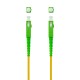 Nanocable Cable de Fibra Óptica SC/APC a SC/APC Monomodo Simplex LSZH, Amarillo, 20m