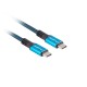 Lanberg CA-CMCM-45CU-0012-BK cable USB 0,12 m USB4 Gen 2x2 USB C Negro, Azul