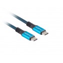 Lanberg CA-CMCM-45CU-0012-BK cable USB 0,12 m USB4 Gen 2x2 USB C Negro, Azul