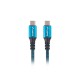 Lanberg CA-CMCM-45CU-0012-BK cable USB 0,12 m USB4 Gen 2x2 USB C Negro, Azul