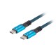 Lanberg CA-CMCM-45CU-0012-BK cable USB 0,12 m USB4 Gen 2x2 USB C Negro, Azul