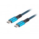 Lanberg CA-CMCM-45CU-0005-BK cable USB 0,5 m USB4 Gen 2x2 USB C Negro, Azul