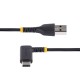 StarTech.com Cable 15cm USB A a USB C Acodado - en Ángulo Recto - Cable USB-C