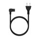 AISENS Cable Alimentación Acodado Forma 8, CEE7/16/M-C7/H, Negro, 3.0M