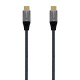 AISENS Cable USB 2.0 Aluminio 5A 100W E-Mark, USB-C/M-USB-C/M, Gris, 2.0M