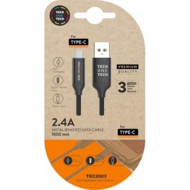 TECH1TECH TEC2003 cable USB 1 m USB A USB C Negro