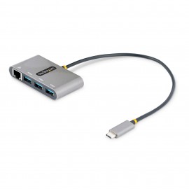 StarTech.com Hub Adaptador USB-C con Ethernet de 3 Puertos USB-A