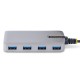 StarTech.com 5G4AB-USB-C-HUB hub de interfaz USB 3.2 Gen 1 (3.1 Gen 1) Type-C 5000 Mbit/s Gris