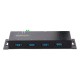 StarTech.com 5G4AINDNP-USB-A-HUB hub de interfaz USB 3.2 Gen 1 (3.1 Gen 1) Type-B 5000 Mbit/s Negro