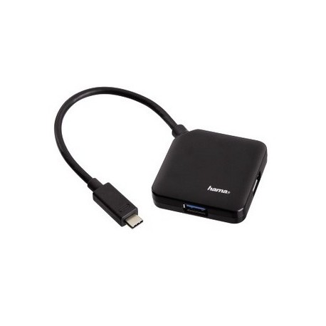 Hama 00135750 hub de interfaz USB 3.2 Gen 1 (3.1 Gen 1) Type-C 5000 Mbit/s Negro