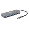 D-Link DUB-2340 hub de interfaz USB Tipo C 5000 Mbit/s Gris