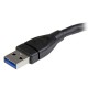 StarTech.com 6IN USB 3.0 PORT SAVER CABLE - CABL A MALE TO A FEMALE EXTENSION USB3EXT6INBK