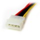 StarTech.com Adaptador Cable Divisor Molex 4 Pines a SATA - 2x Hembra SATA y 1x Macho LP4 PYO2LP4SATA