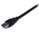 StarTech.com Cable 1m Extensión Alargador USB 3.0 SuperSpeed - Macho a Hembra USB A - Extensor - Negro USB3SEXT1MBK