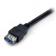 StarTech.com Cable 1m Extensión Alargador USB 3.0 SuperSpeed - Macho a Hembra USB A - Extensor - Negro USB3SEXT1MBK