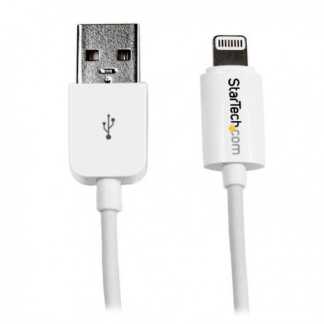 StarTech.com Cable 1m Lightning 8 Pin a USB A 2.0 para Apple® iPod iPhone 5 iPad - Blanco USBLT1MW