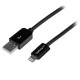 StarTech.com Cable 1m Lightning 8 Pin a USB A 2.0 para Apple® iPod iPhone 5 iPad - Negro USBLT1MB