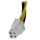 StarTech.com Cable 20cm Extensión Alargador Alimentación Corriente Placa Base ATX12V 4 Pines P4 - Macho a Hembra ATXP4EXT