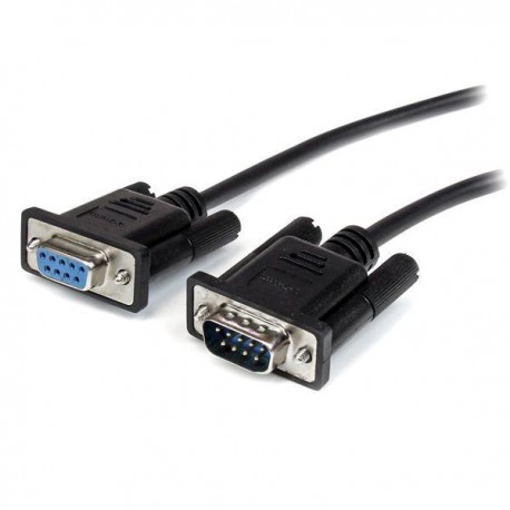 StarTech.com Cable 2m Extensión Directo Straight Through Serie Serial RS232 Vídeo EGA DB9 Macho a Hembra MXT1002MBK