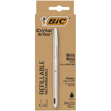 BIC Cristal Renew Negro Bolígrafo 1 pieza(s)