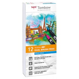 Tombow WS-PK-12P-2 bolígrafo de punta redonda Bolígrafo cilíndrico Multicolor