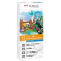 Tombow WS-PK-12P-2 bolígrafo de punta redonda Bolígrafo cilíndrico Multicolor