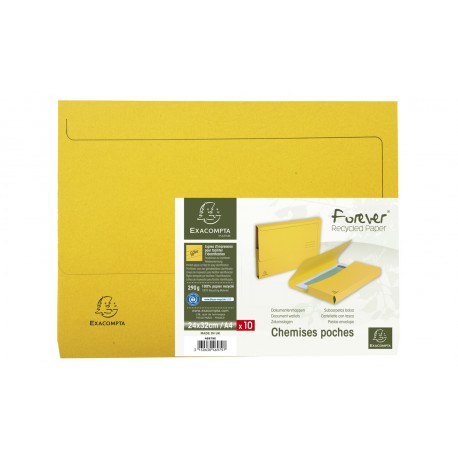 Exacompta 46979E carpeta Caja de cartón Amarillo A4