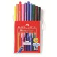 Faber-Castell 155310 rotulador Negro, Azul, Marrón, Cian, Verde, Rosa, Rojo, Violeta, Amarillo 10 pieza(s)