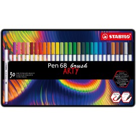 STABILO Pen 68 brush ARTY rotulador Multicolor 30 pieza(s)