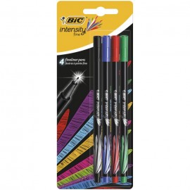 BIC 942082 rotulador Fino Negro, Azul, Verde, Rojo