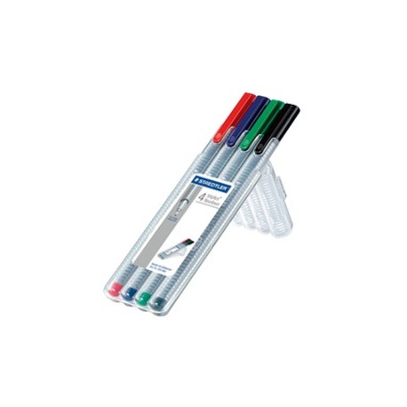 Staedtler 334 SB4 rotulador de punta fina Negro, Azul, Verde, Rojo 1 pieza(s)