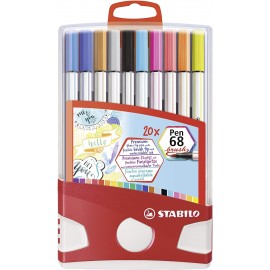 STABILO Pen 68 brush rotulador Multicolor 20 pieza(s)