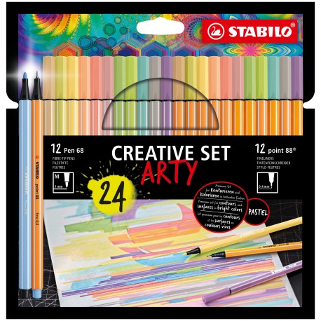 STABILO Creative Set ARTY rotulador de punta fina Colores surtidos 24 pieza(s)